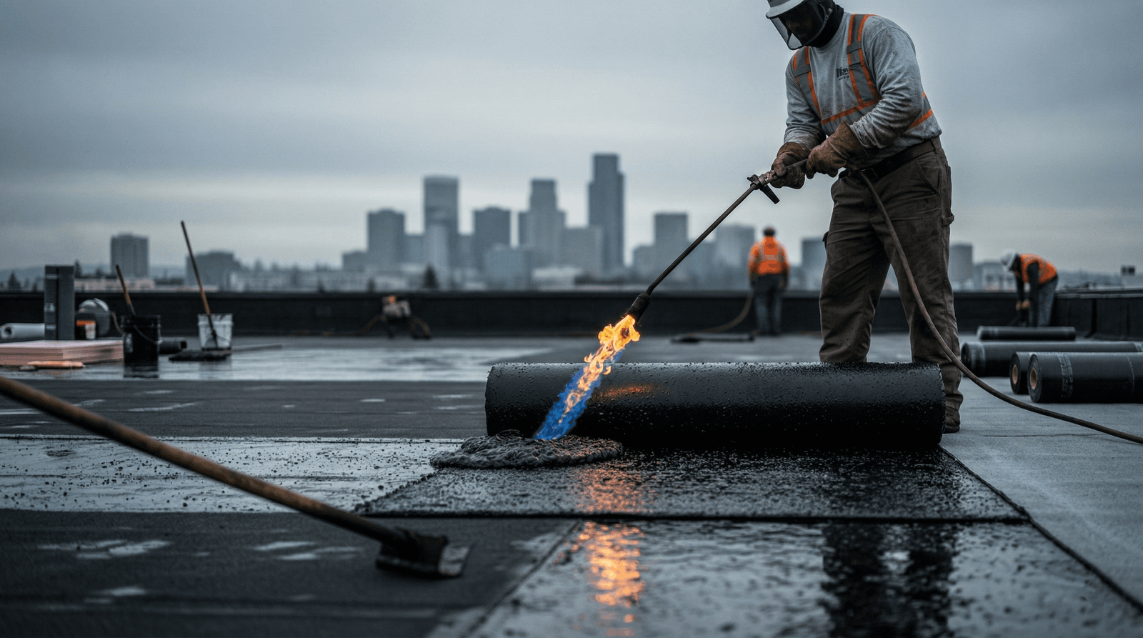 Marysville roofing company — licensed Marysville roofer installing new asphalt shingle roof in Snohomish County